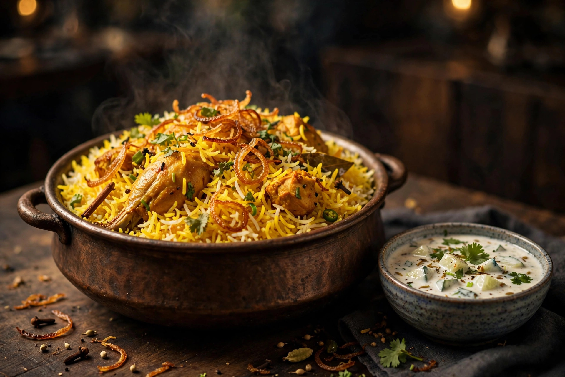 Biryani in a traditional pot