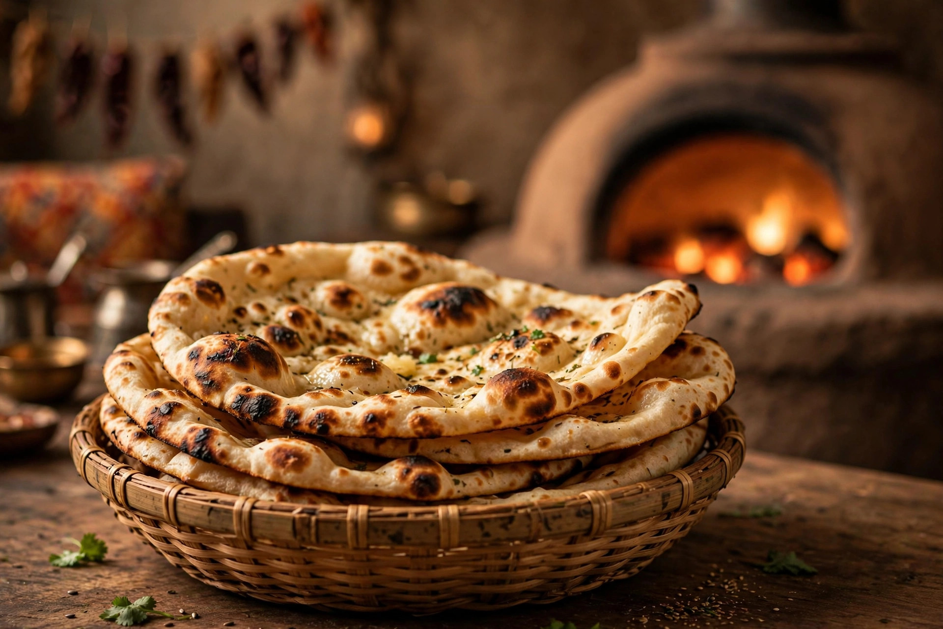 Fresh naan from the tandoor